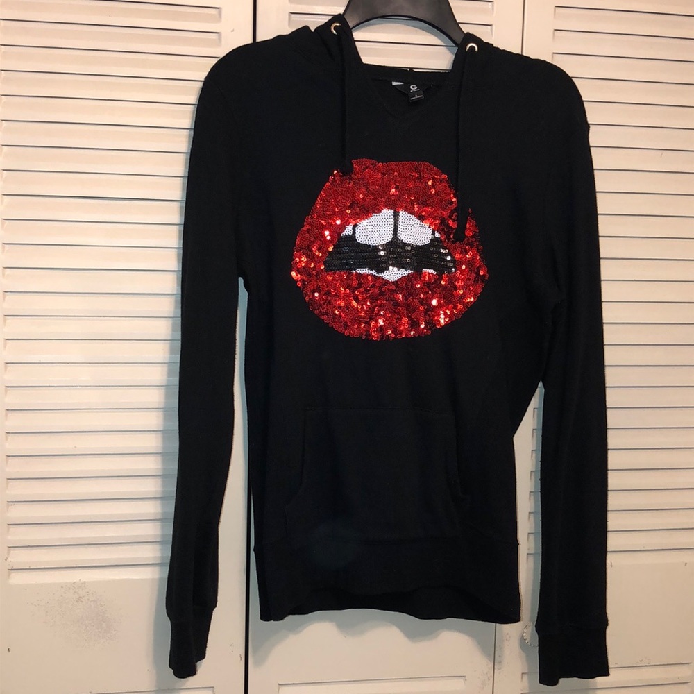 G by Guess Red Lip Hoodie